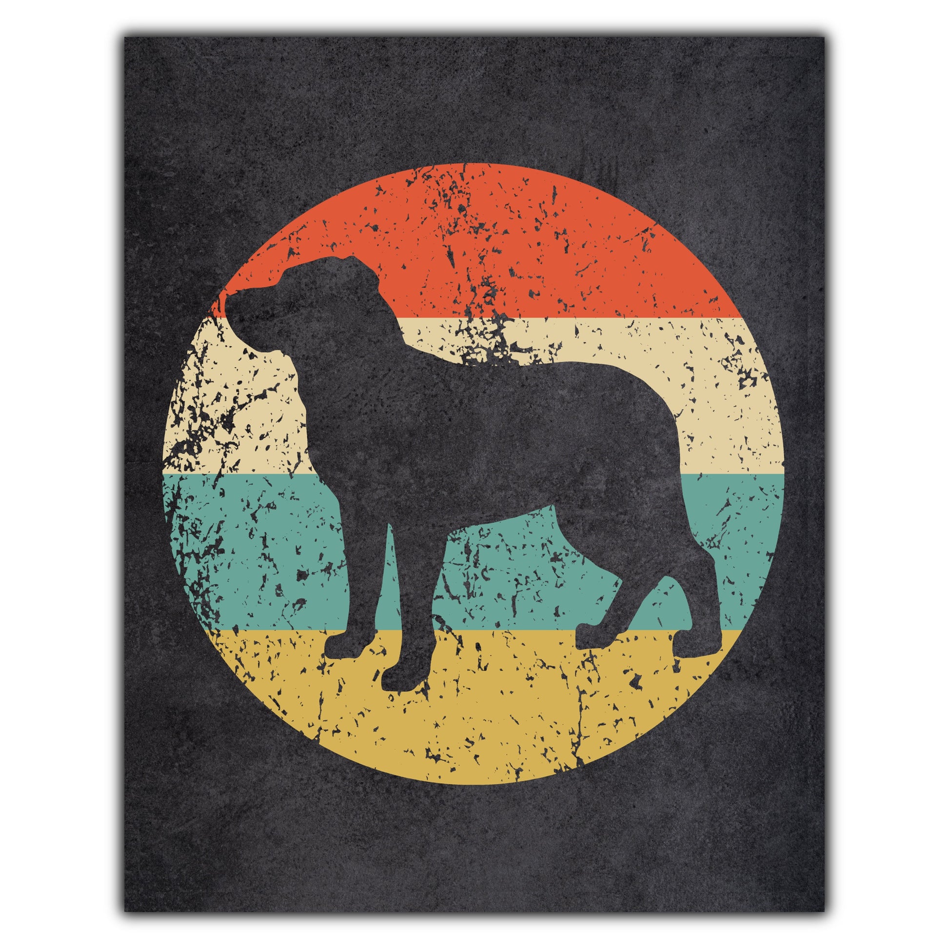 Greater Swiss Mountain Dog Icon Retro 8"x10" Wall Art Print