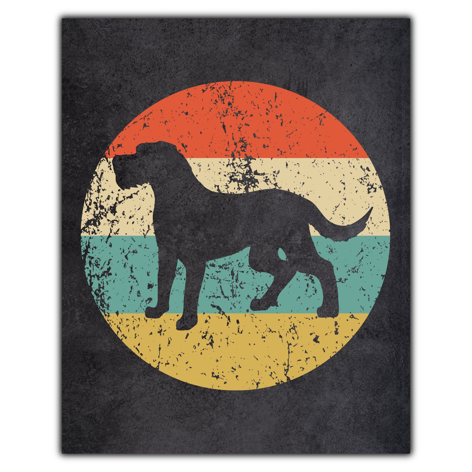 Irish Wolfhound Dog Icon Retro 8"x10" Wall Art Print
