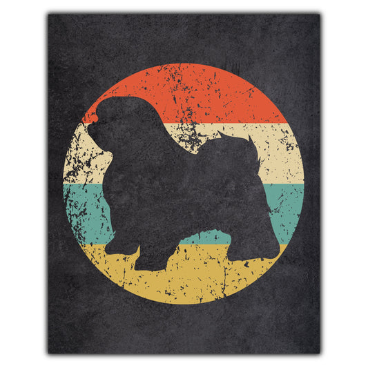 Maltese Dog Icon Retro 8"x10" Wall Art Print