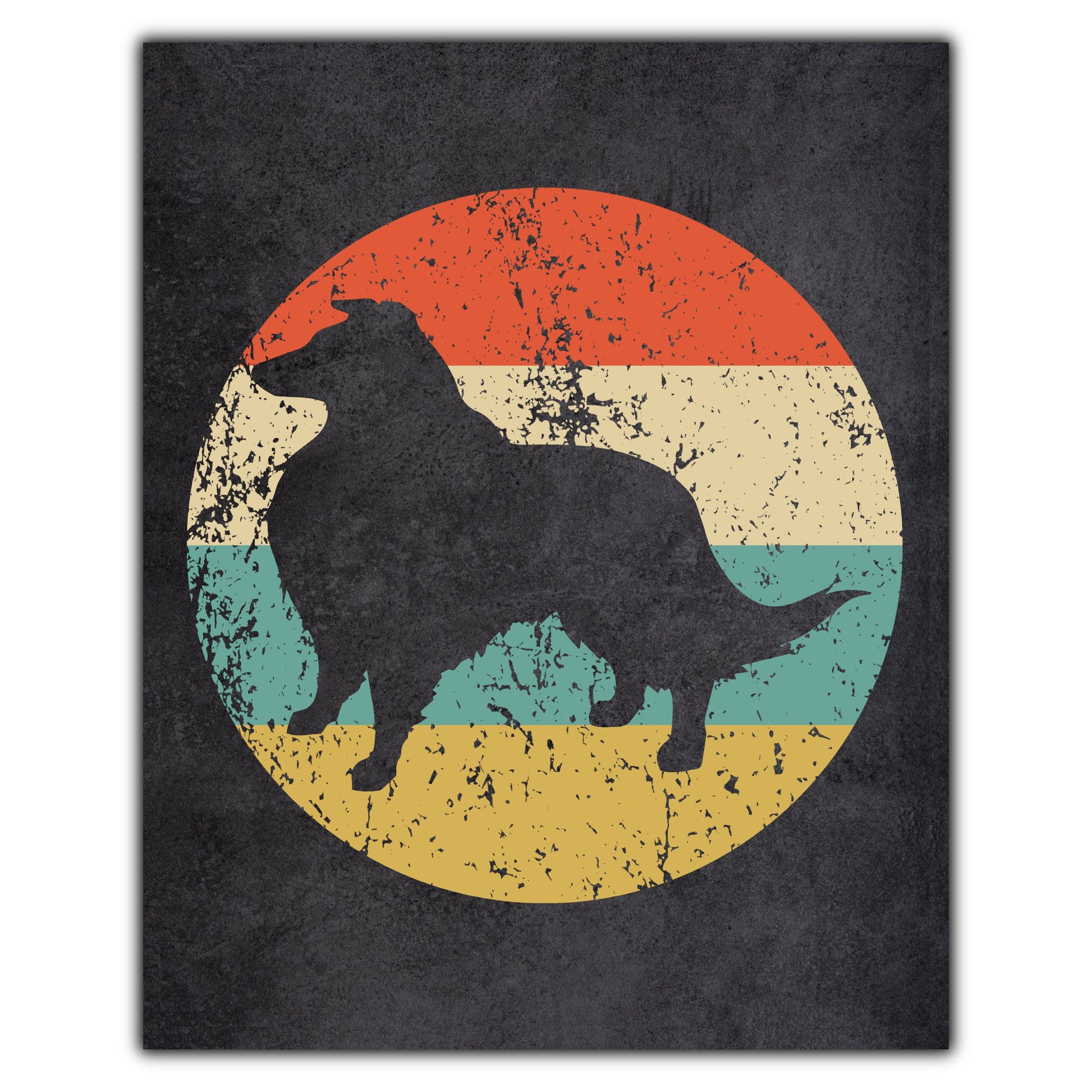 Shetland Sheepdog Dog Icon Retro 8"x10" Wall Art Print