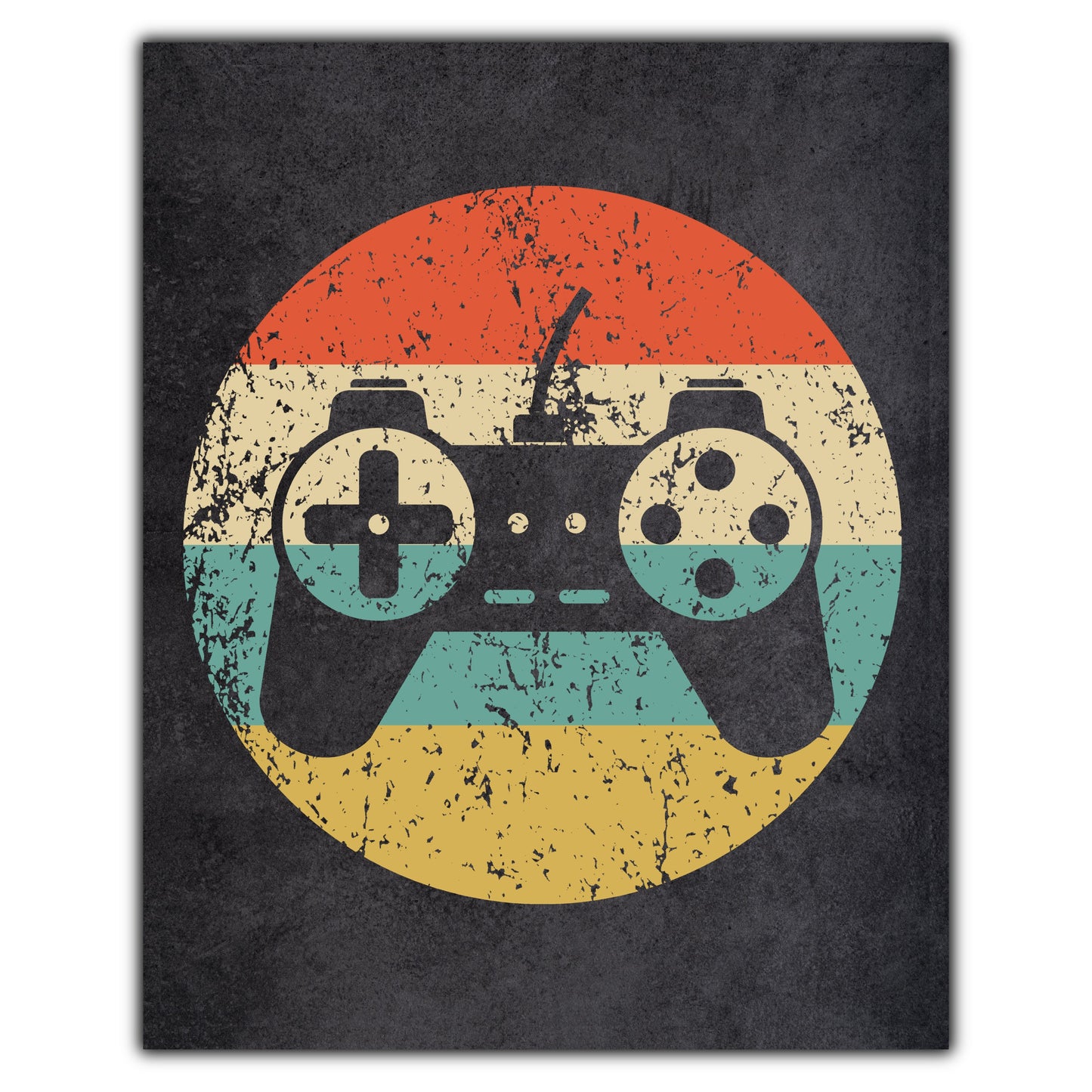 Video Games Controller Icon Retro 8"x10" Wall Art Print