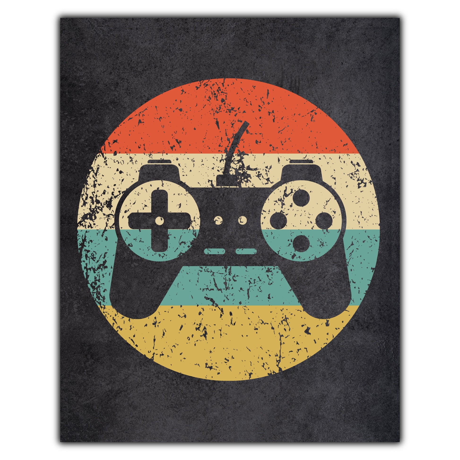 Video Games Controller Icon Retro 8"x10" Wall Art Print