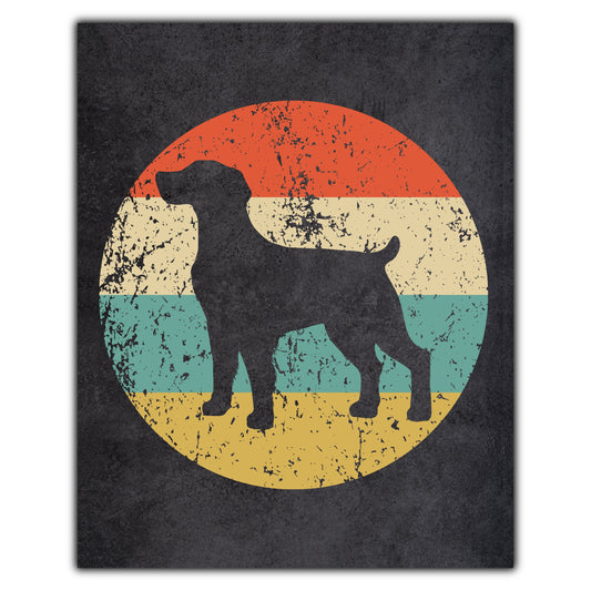 Brittany Spaniel Dog Icon Retro 8"x10" Wall Art Print