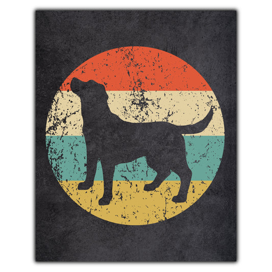 Chesapeake Bay Retriever Dog Icon Retro 8"x10" Wall Art Print