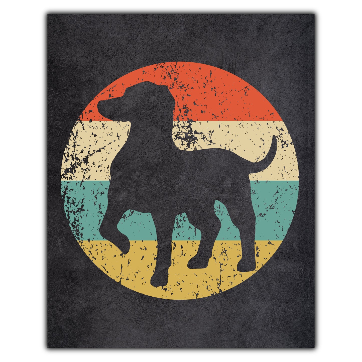 German Shorthaired Pointer GSP Dog Icon Retro 8"x10" Wall Art Print