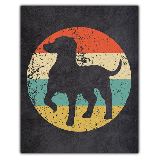 German Shorthaired Pointer GSP Dog Icon Retro 8"x10" Wall Art Print