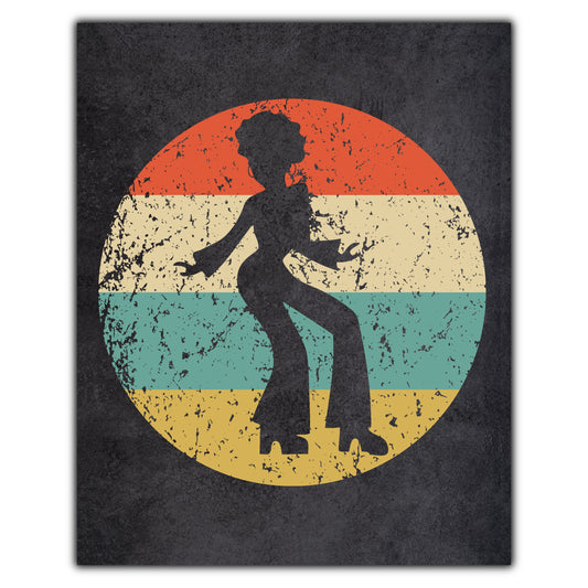 Female Disco Dancer Icon Retro 8"x10" Wall Art Print