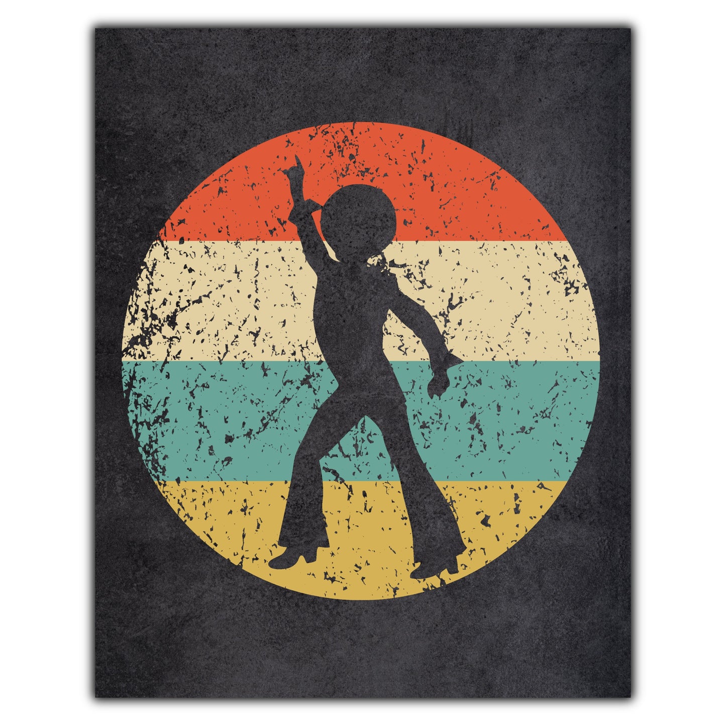 Male Disco Dancer Icon Retro 8"x10" Wall Art Print