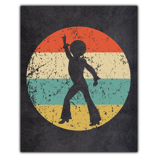 Male Disco Dancer Icon Retro 8"x10" Wall Art Print