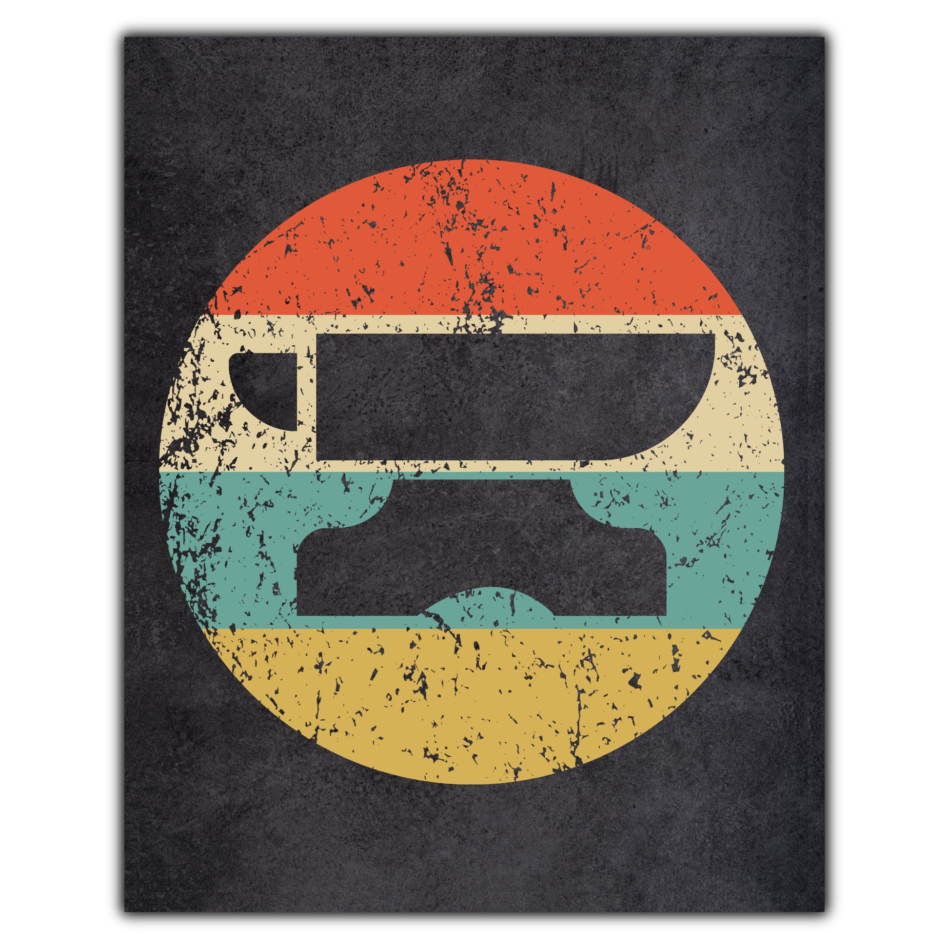 Blacksmith Metalworker Anvil Icon Retro 8"x10" Wall Art Print