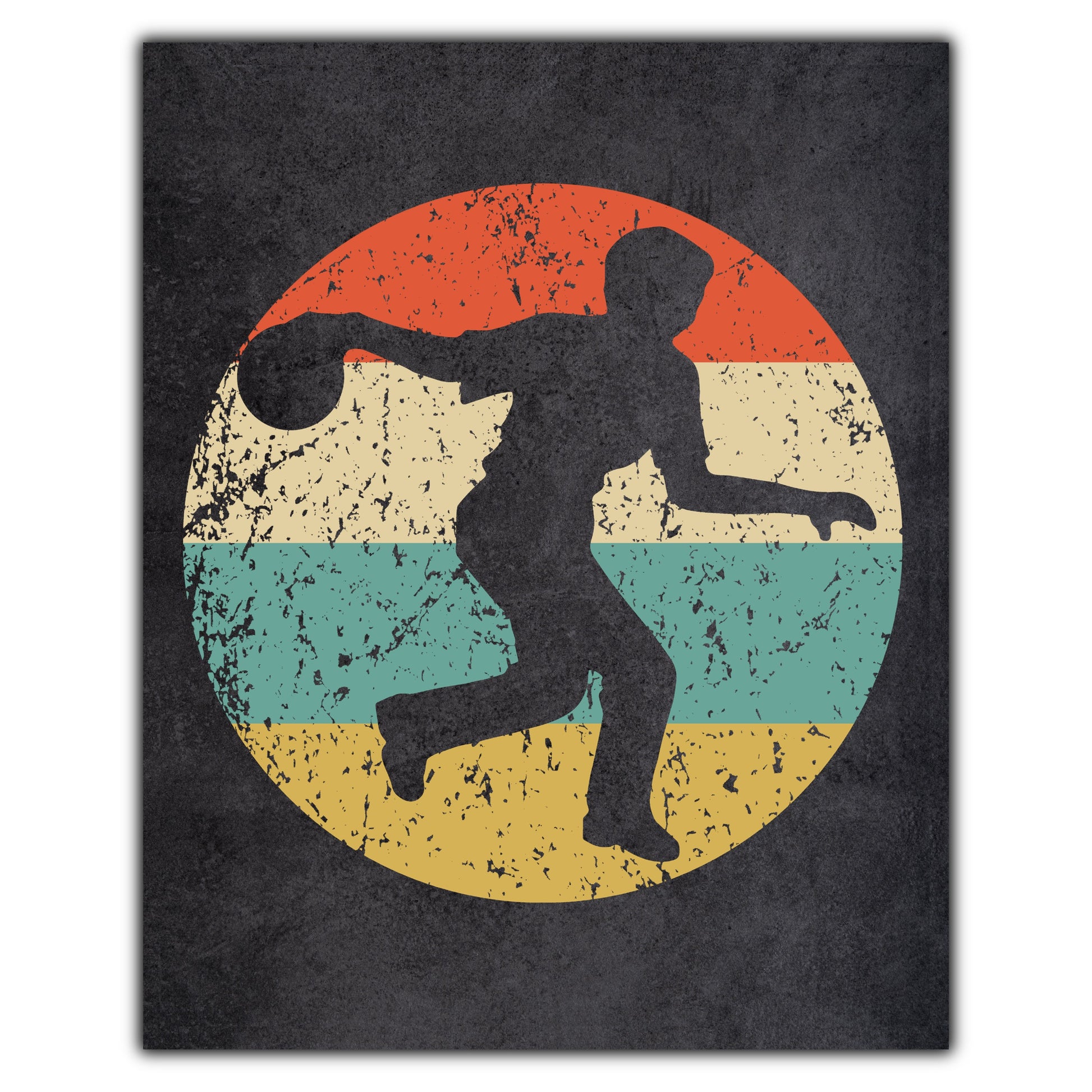 Bowler Bowling Sports Icon Retro 8"x10" Wall Art Print