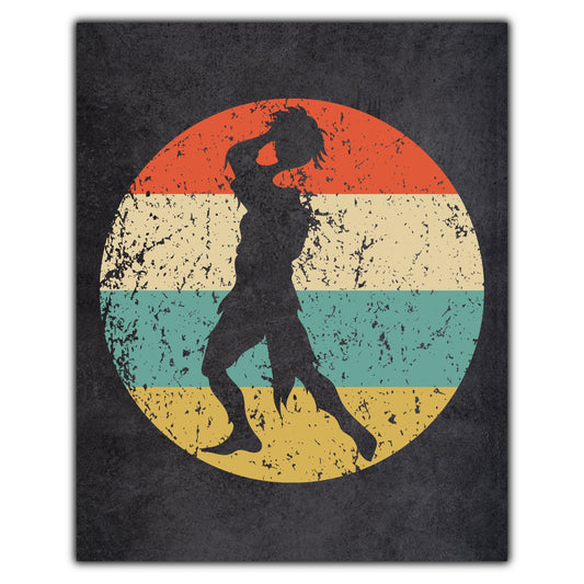 Headless Zombie Monster Halloween Icon Retro 8"x10" Wall Art Print
