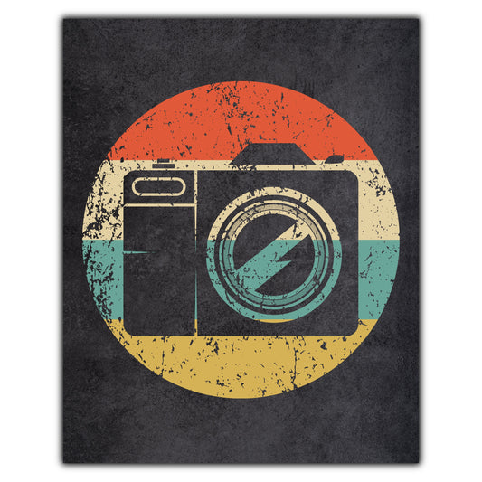 Camera Photography Icon Retro 8"x10" Wall Art Print
