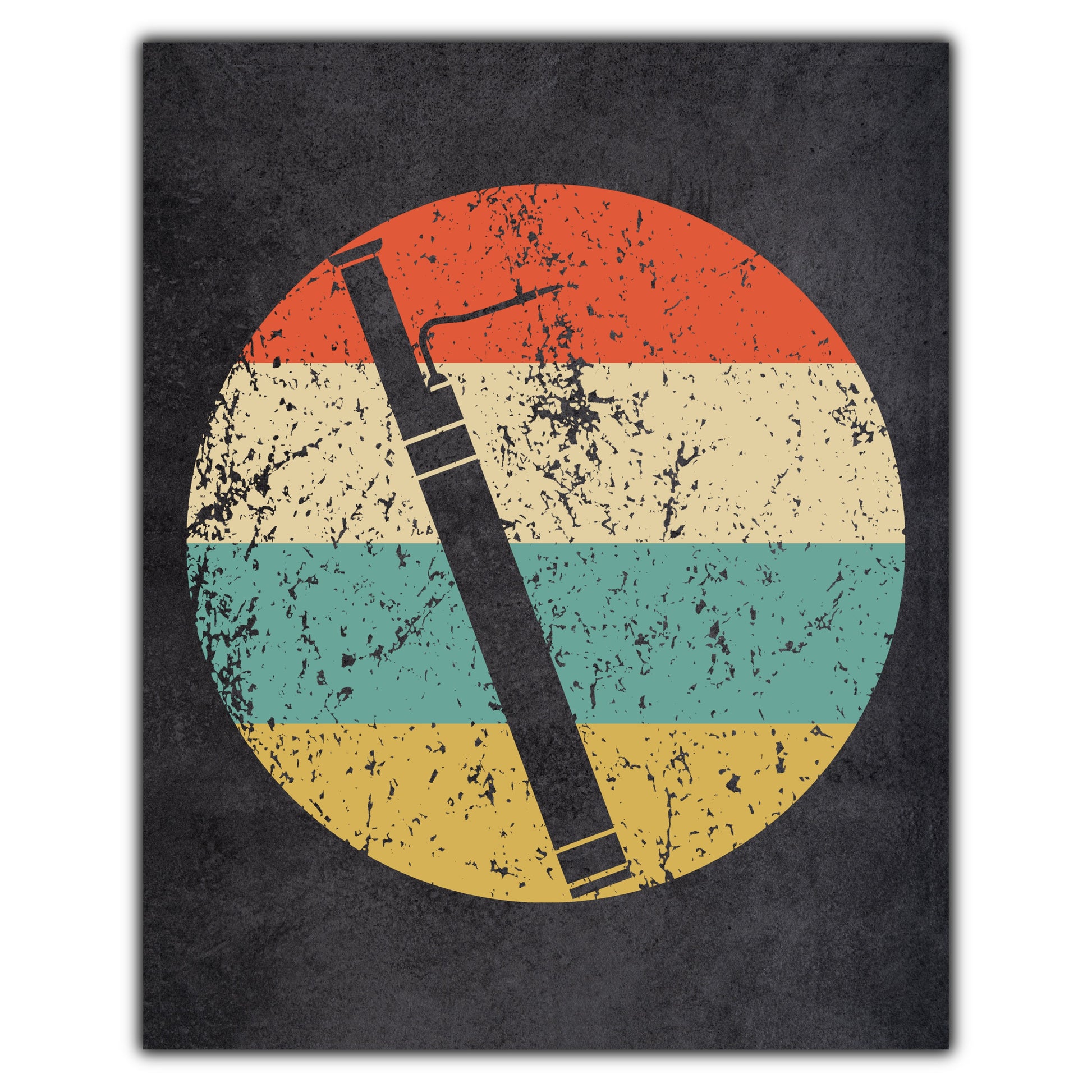 Bassoon Musical Instrument Music Icon Retro 8"x10" Wall Art Print