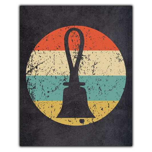 Bells Musical Instrument Music Icon Retro 8"x10" Wall Art Print