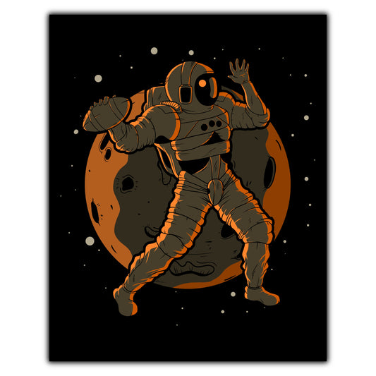 Football Quarterback Astronaut Outer Space Spaceman 8"x10" Wall Art Print