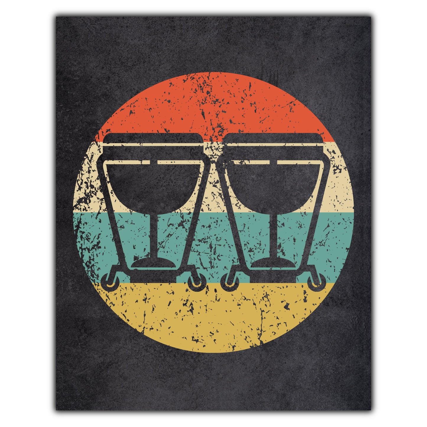 Timpani Drums Musical Instrument Music Icon Retro 8"x10" Wall Art Print