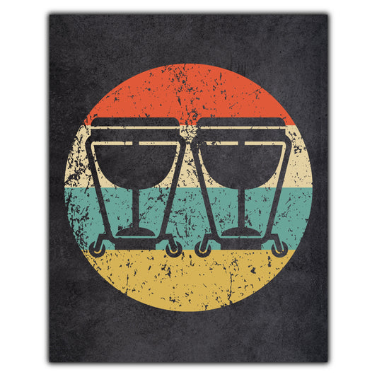 Timpani Drums Musical Instrument Music Icon Retro 8"x10" Wall Art Print