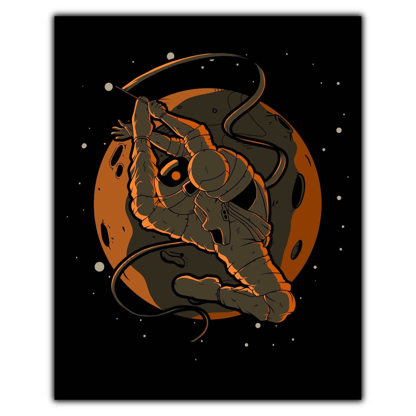 Gymnastics Astronaut Outer Space Spaceman 8"x10" Wall Art Print
