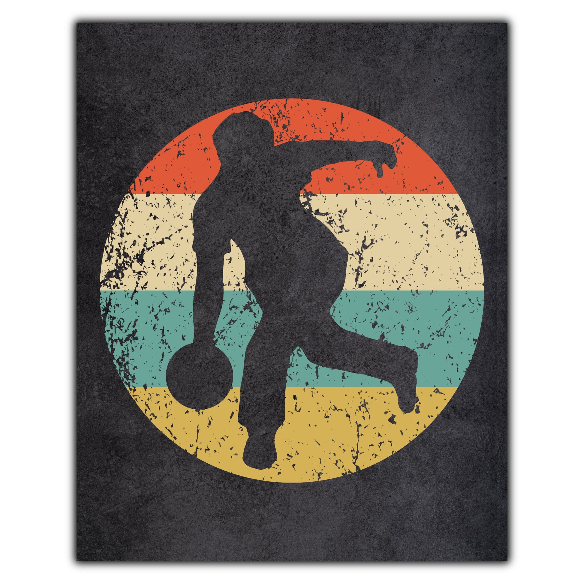 Bowler Bowling Sports Icon Retro 8"x10" Wall Art Print
