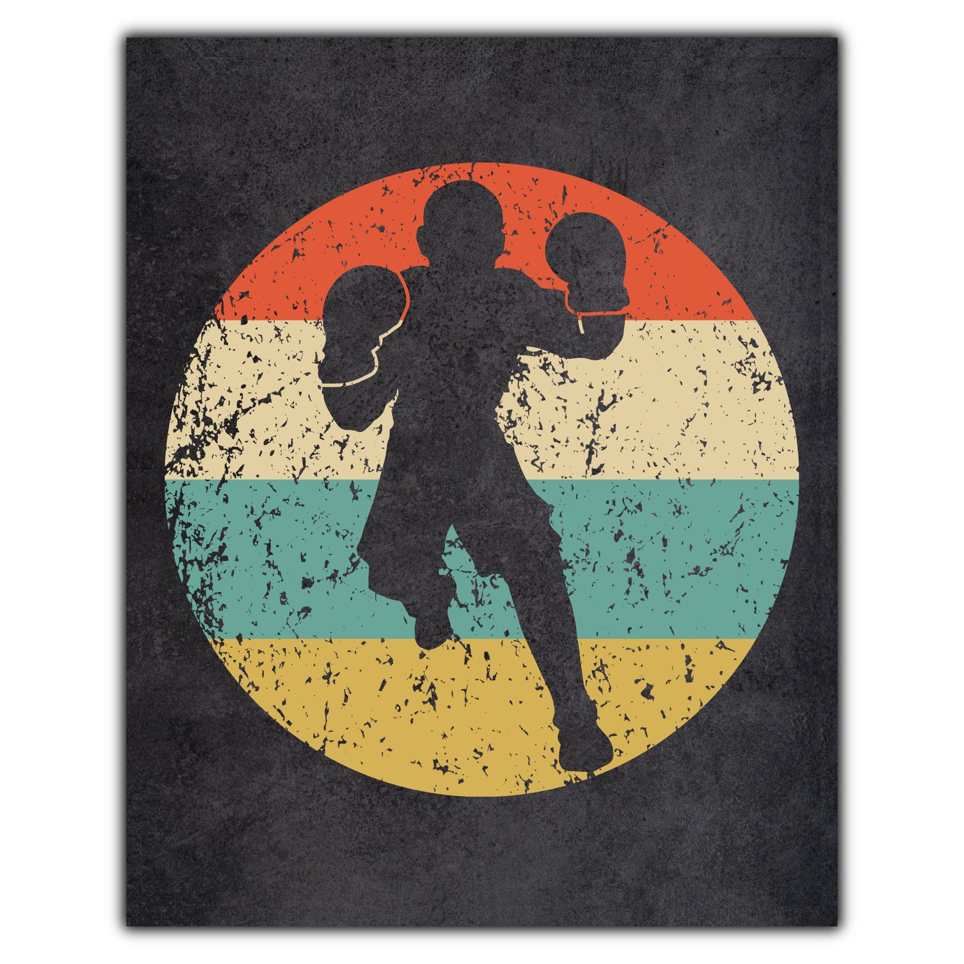 Boxer Boxing Sports Icon Retro 8"x10" Wall Art Print