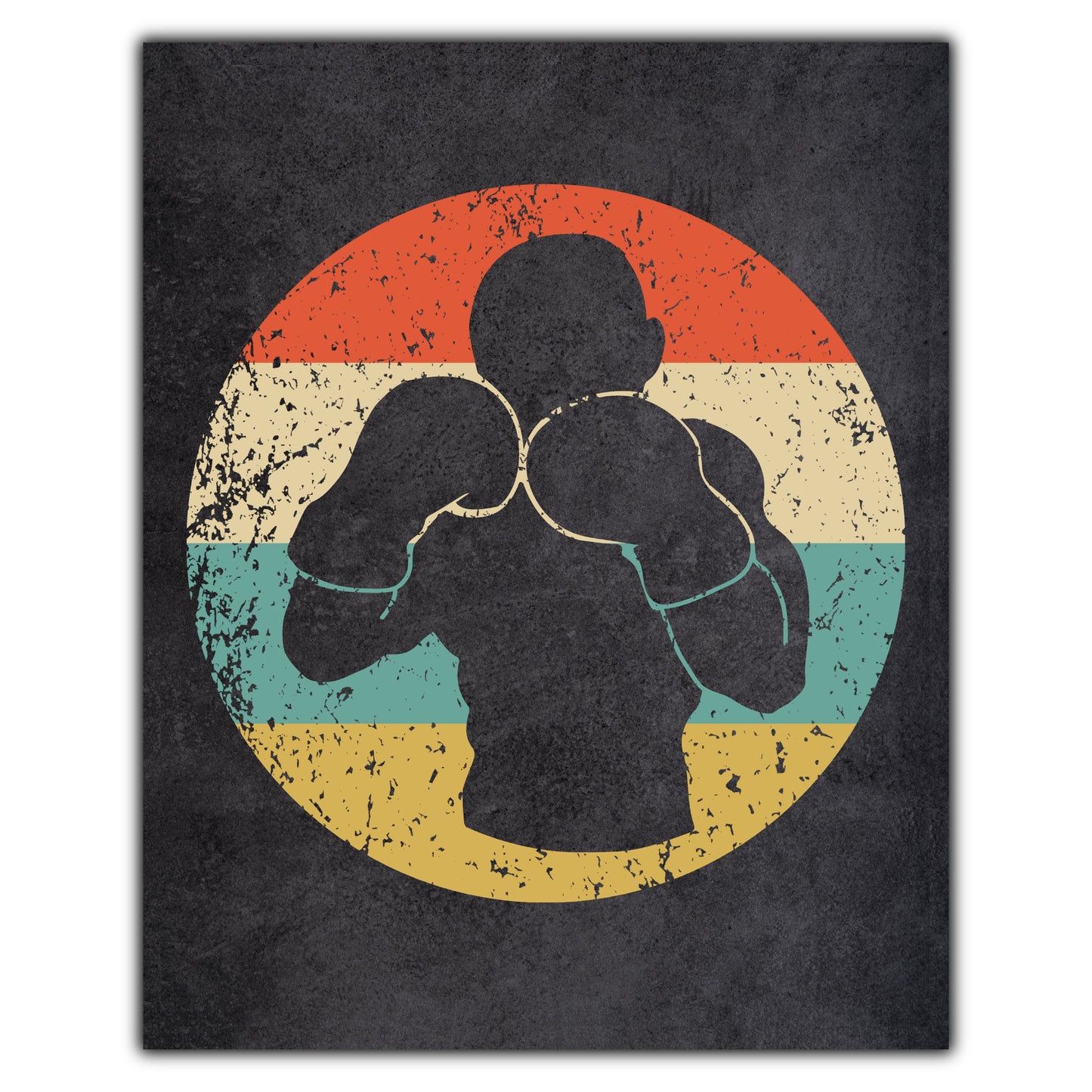 Boxing Boxer Sports Icon Retro 8"x10" Wall Art Print
