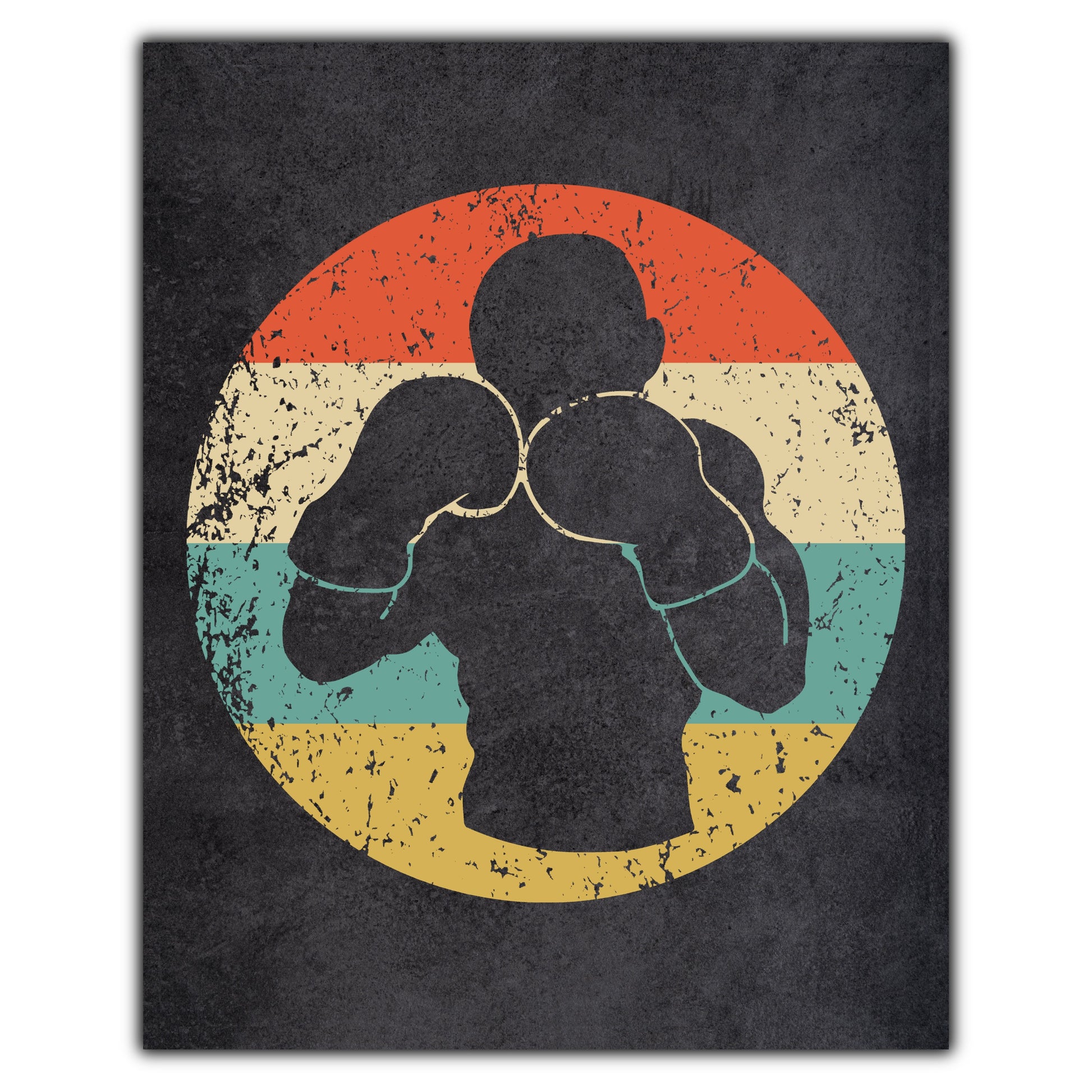 Boxing Boxer Sports Icon Retro 8"x10" Wall Art Print