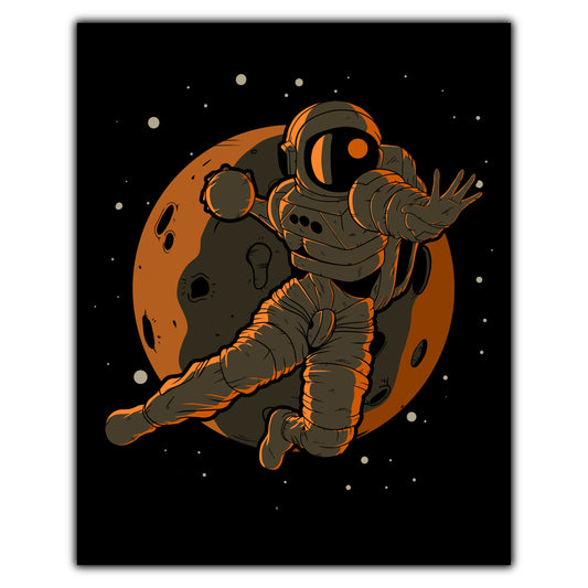 Handball Astronaut Outer Space Spaceman 8"x10" Wall Art Print