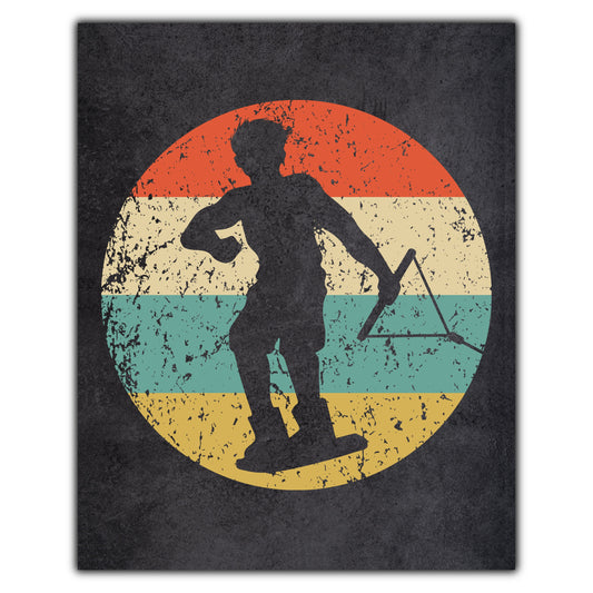 Wakeboarder Wakeboarding Sports Icon Retro 8"x10" Wall Art Print