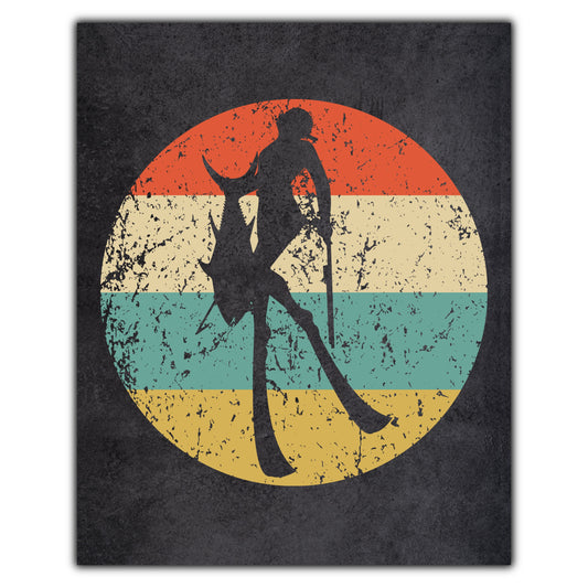 Spearfisherman Sports Icon Retro 8"x10" Wall Art Print