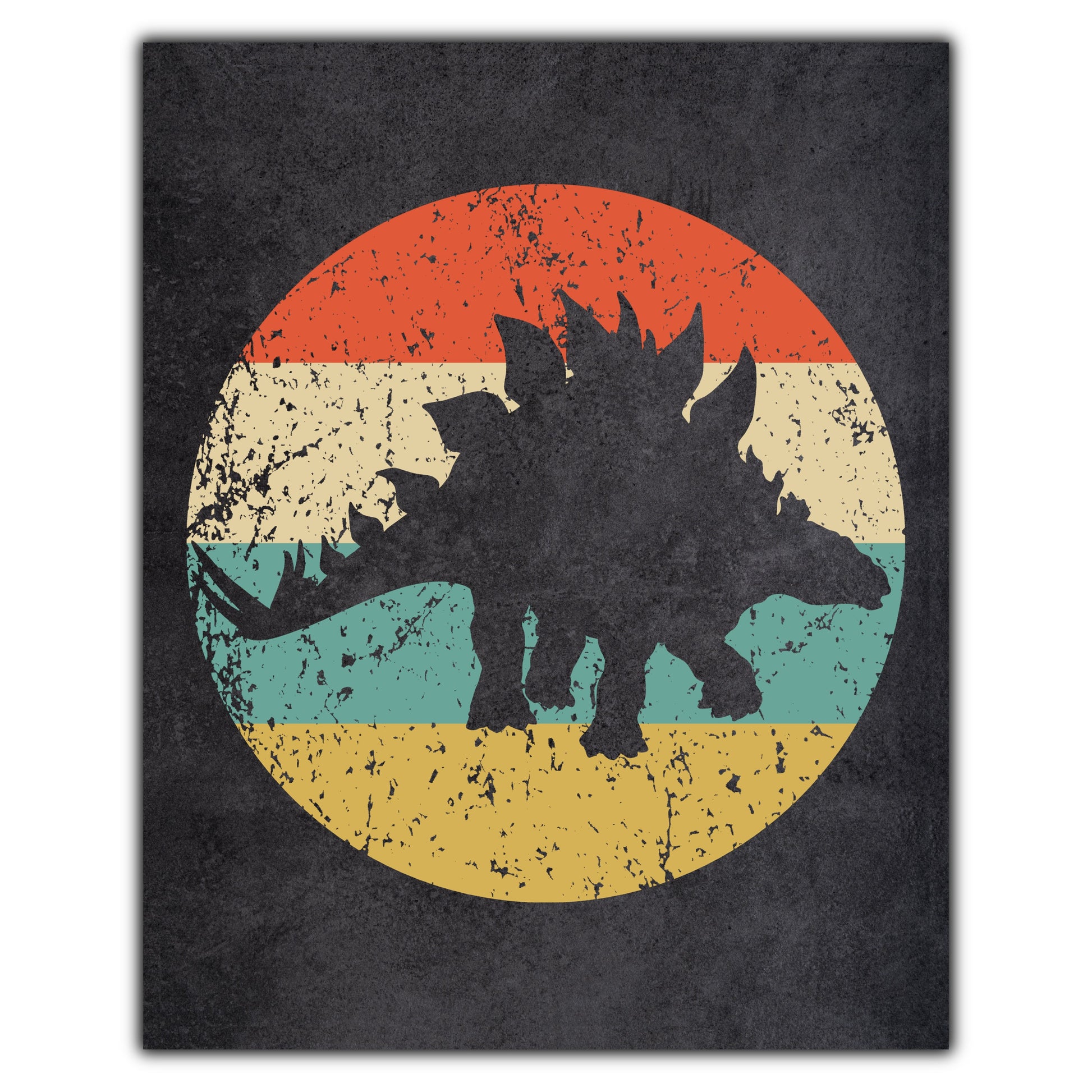 Stegosaurus Dinosaur Icon Retro 8"x10" Wall Art Print