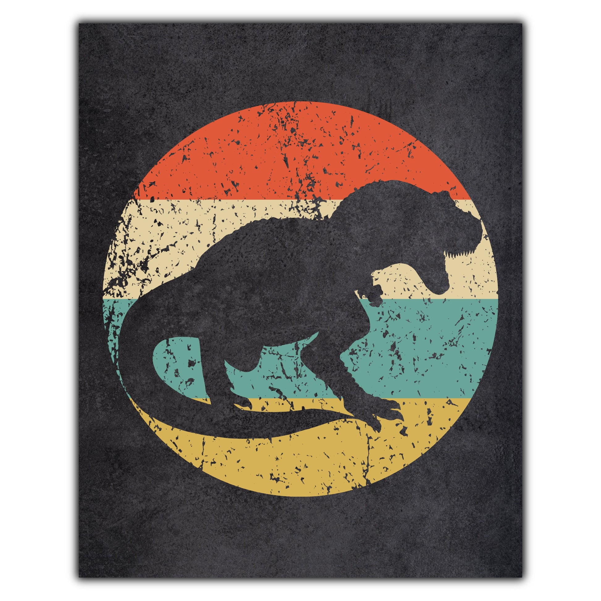 Tyrannosaurus Rex T Rex Dinosaur Icon Retro 8"x10" Wall Art Print