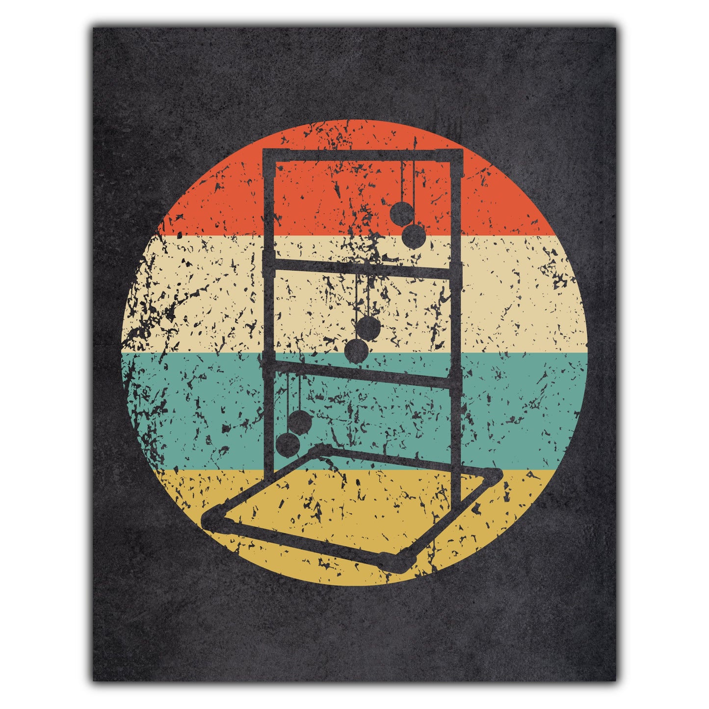 Ladder Toss Icon Retro 8"x10" Wall Art Print