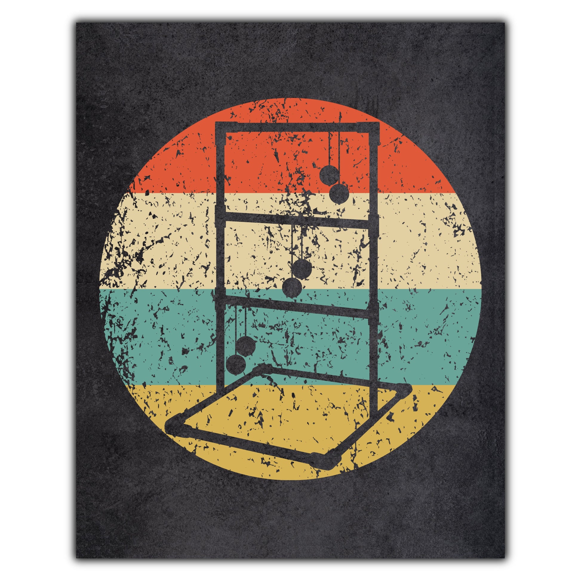 Ladder Toss Icon Retro 8"x10" Wall Art Print