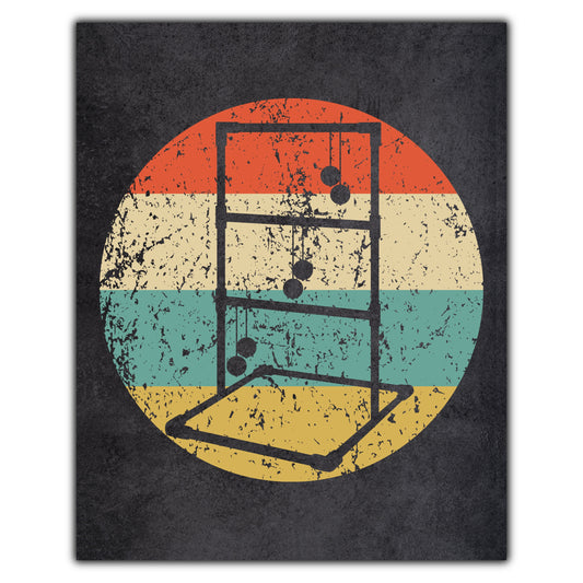 Ladder Toss Icon Retro 8"x10" Wall Art Print