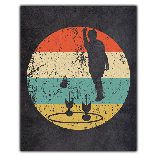 Lawn Darts Icon Retro 8"x10" Wall Art Print