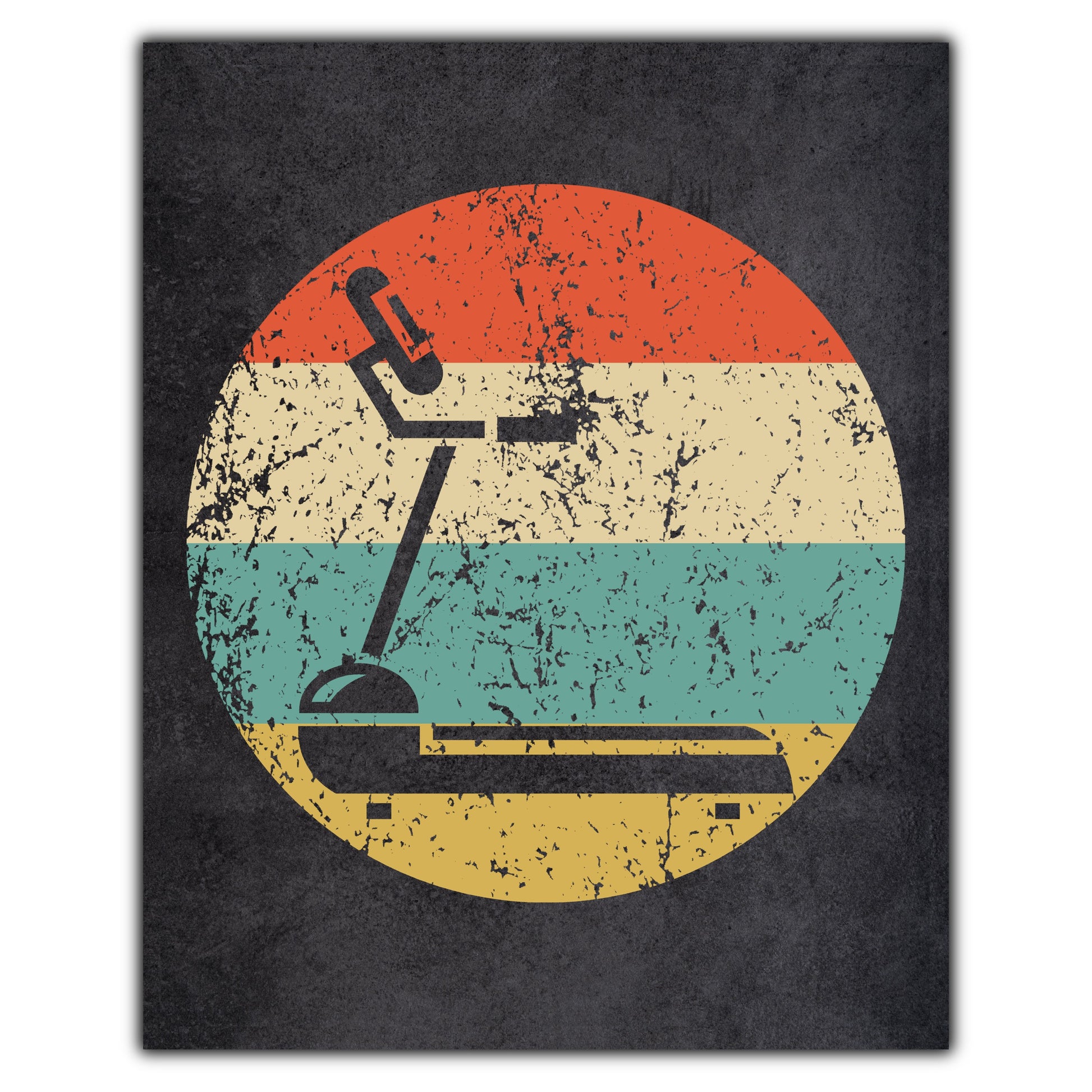 Treadmill Gym Equipment Icon Retro 8"x10" Wall Art Print