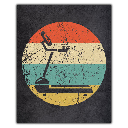 Treadmill Gym Equipment Icon Retro 8"x10" Wall Art Print