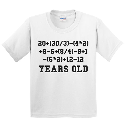 6 Years Old Algebra Math Equation Funny 6th Birthday Youth T-Shirt