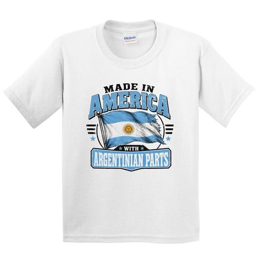 Made In America With Argentinian Parts Argentina Flag Youth T-Shirt