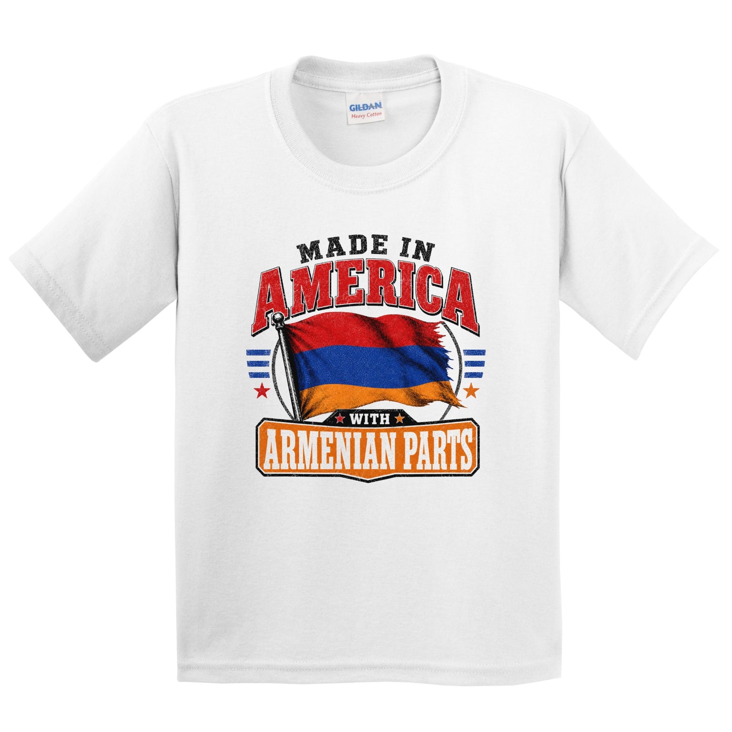 Made In America With Armenian Parts Armenia Flag Youth T-Shirt