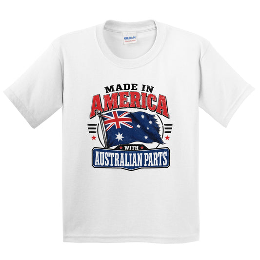 Made In America With Australian Parts Australia Flag Youth T-Shirt