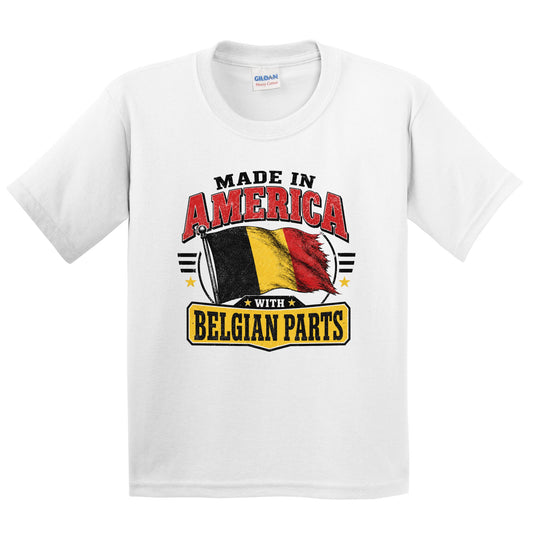 Made In America With Belgian Parts Belgium Flag Youth T-Shirt