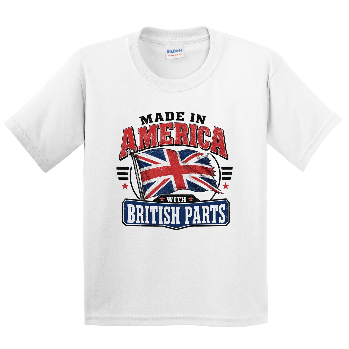 Made In America With British Parts UK Flag Youth T-Shirt