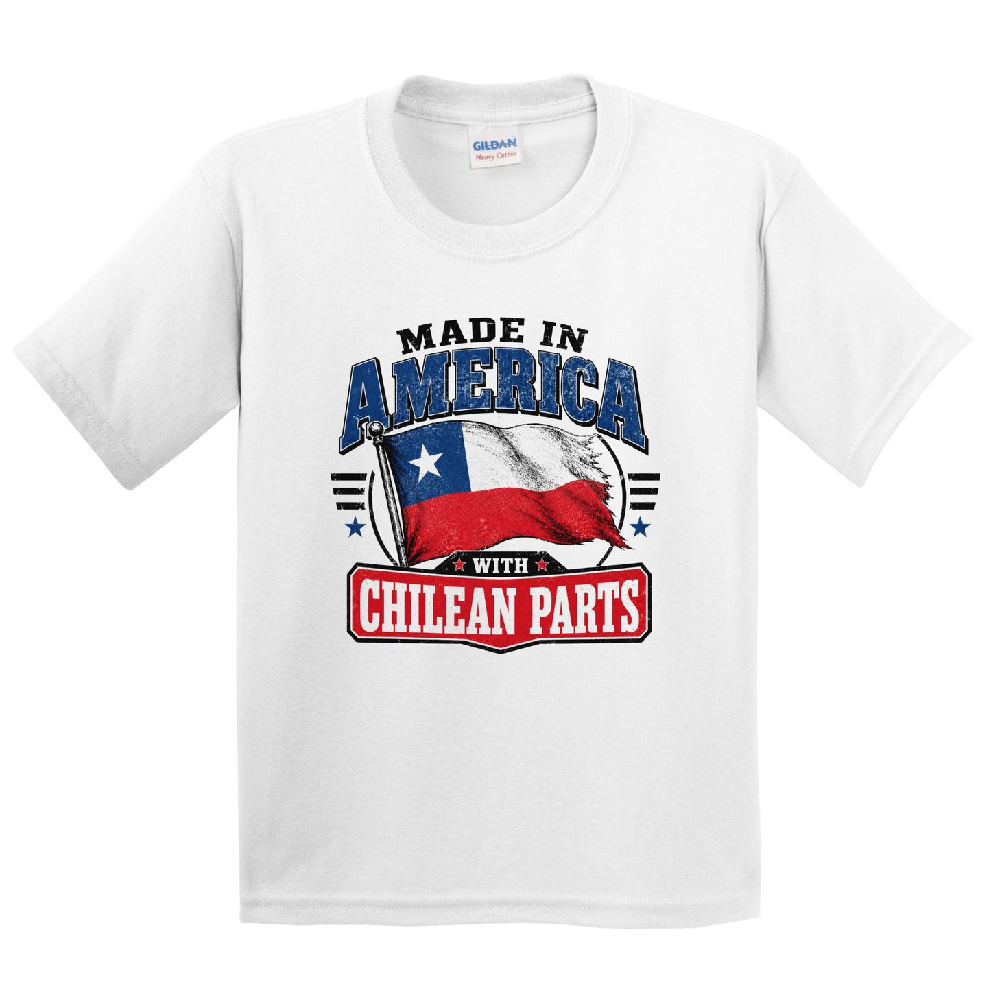 Made In America With Chilean Parts Chile Flag Youth T-Shirt