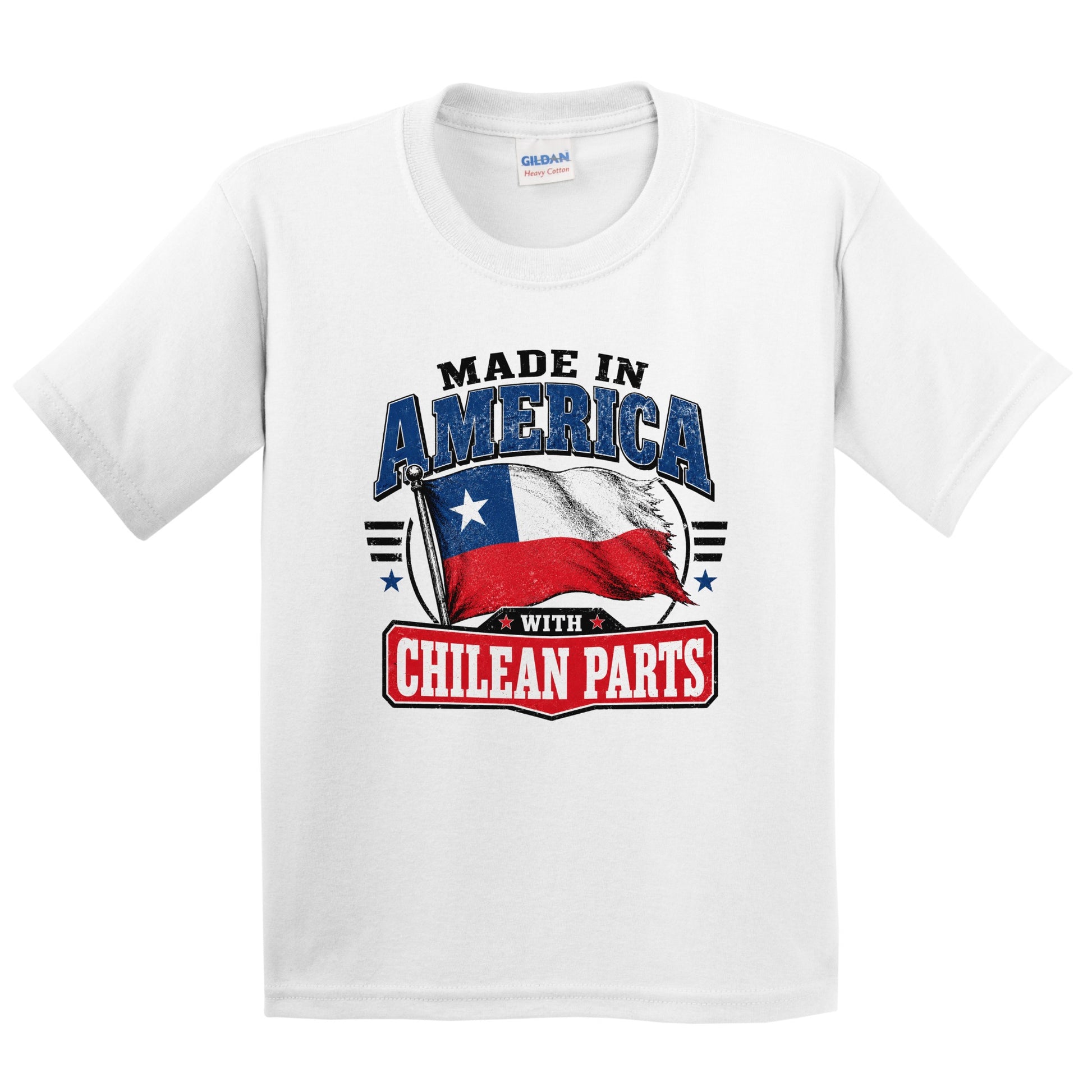Made In America With Chilean Parts Chile Flag Youth T-Shirt
