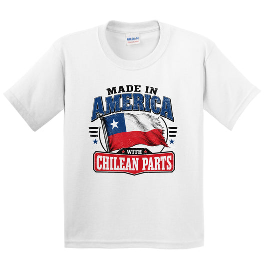 Made In America With Chilean Parts Chile Flag Youth T-Shirt
