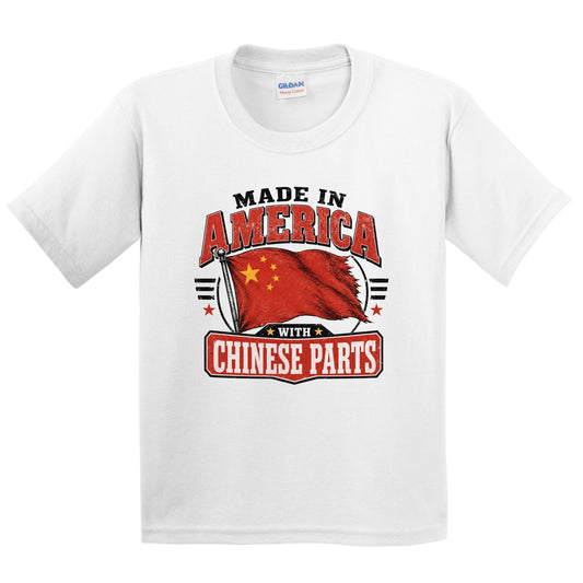 Made In America With Chinese Parts China Flag Youth T-Shirt