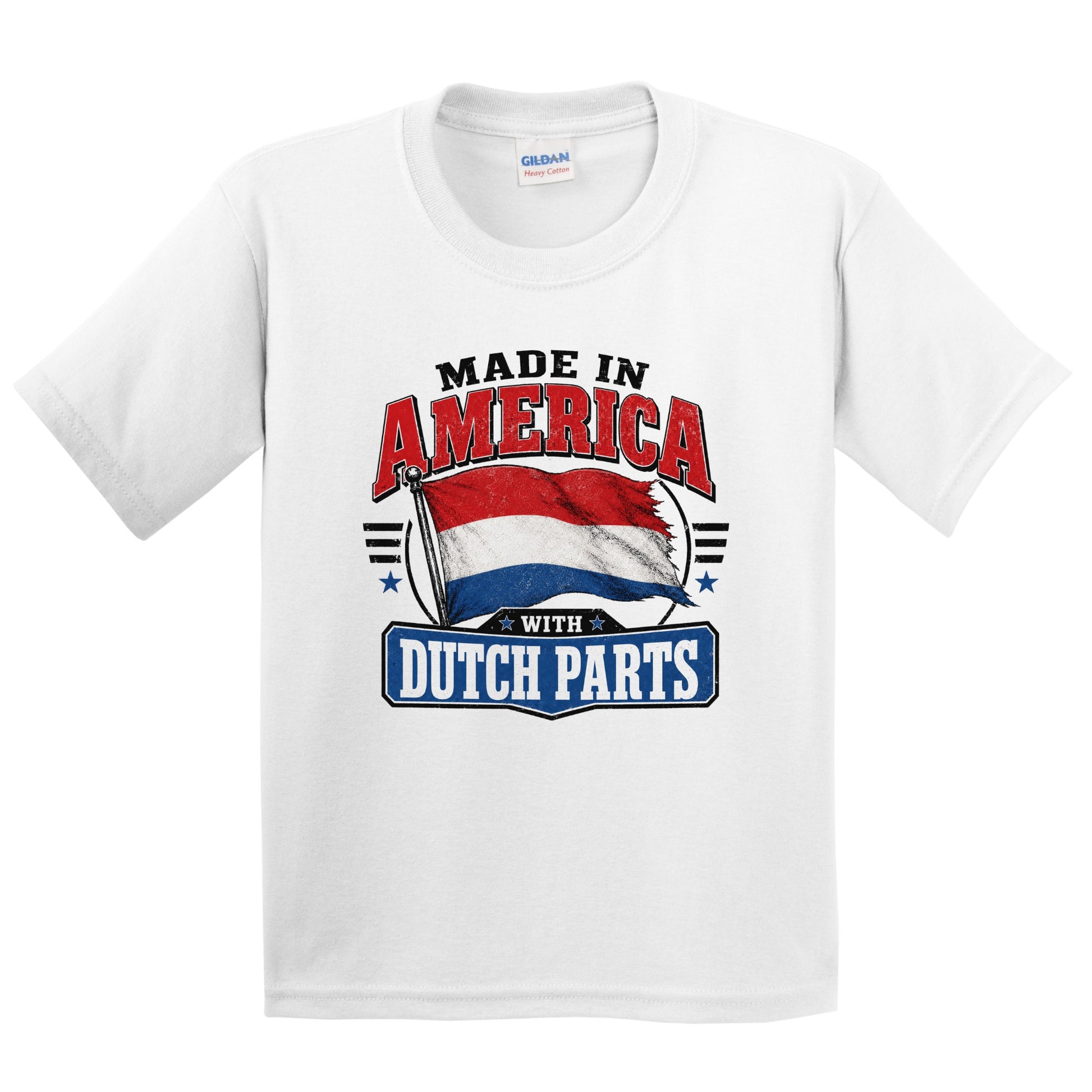 Made In America With Dutch Parts Netherlands Flag Youth T-Shirt