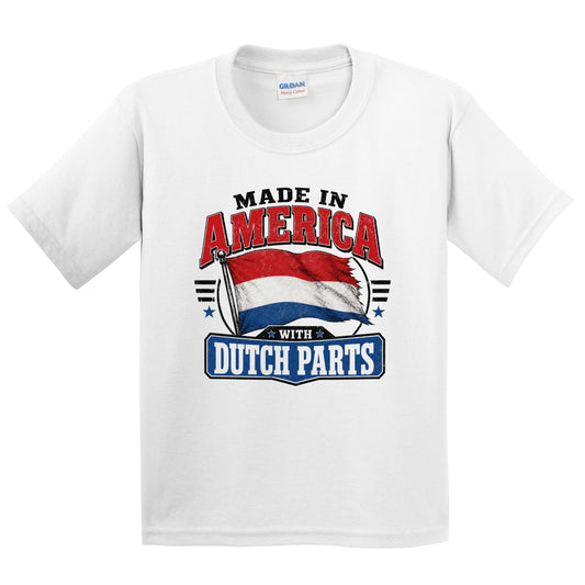 Made In America With Dutch Parts Netherlands Flag Youth T-Shirt